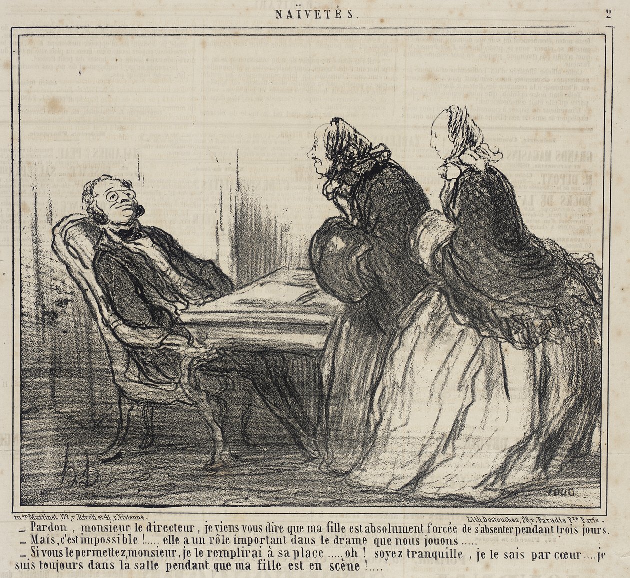 Przepraszam, panie dyrektorze... autorstwa Honoré Daumier