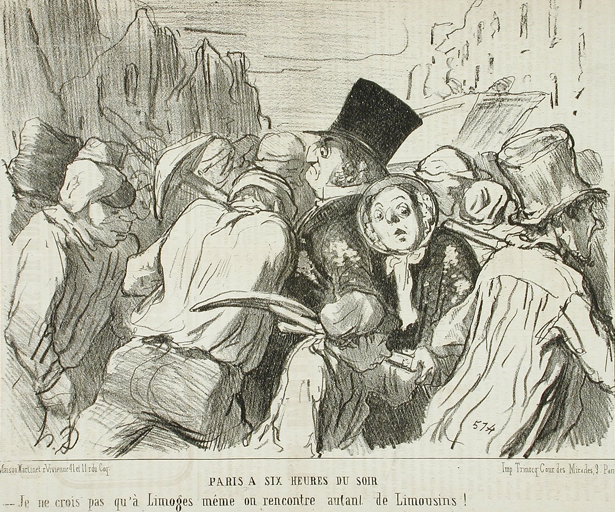 Paryż o szóstej wieczorem autorstwa Honoré Daumier