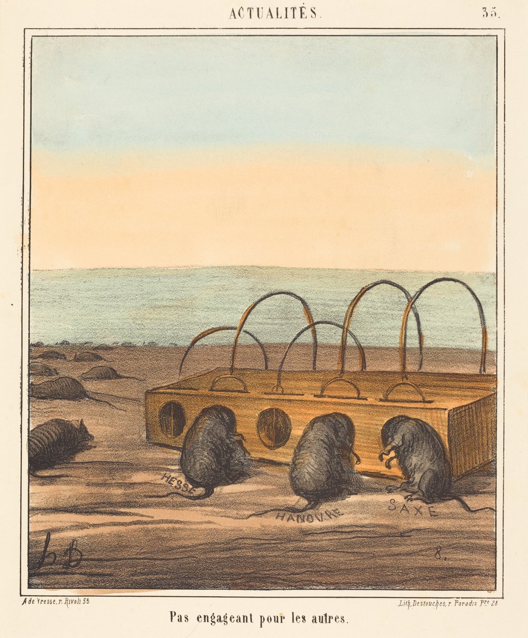 Nicht einladend für die anderen autorstwa Honoré Daumier