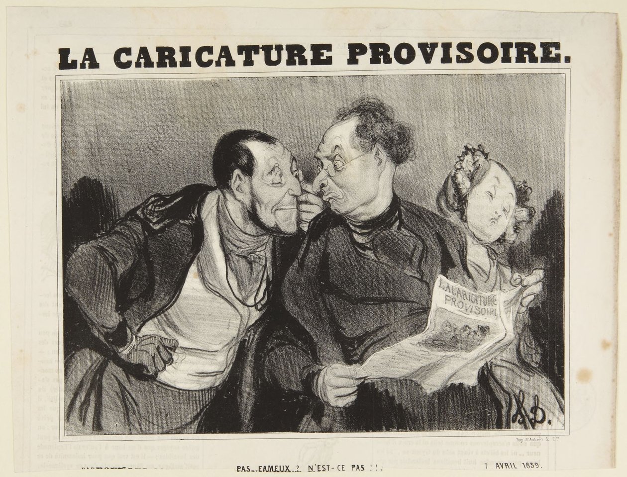 ...Niezbyt dobre? Czyż nie!, z serii Types Parisiens z La Caricature Provisoire autorstwa Honoré Daumier