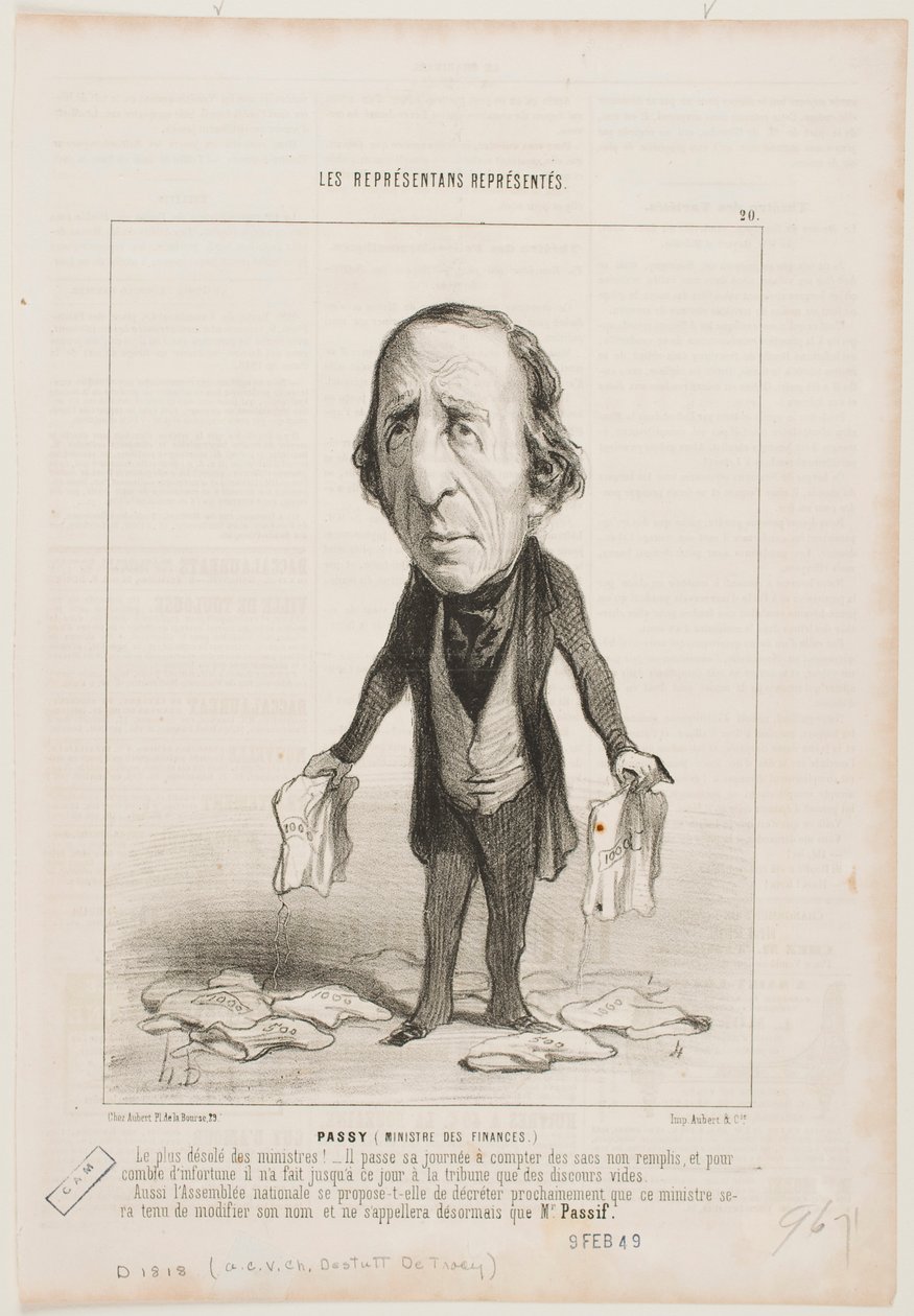 Passy, minister finansów autorstwa Honoré Daumier