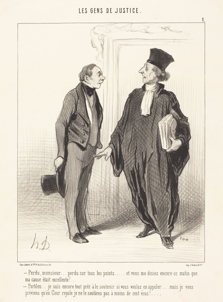 Przegrane, panie... przegrane pod każdym względem... autorstwa Honoré Daumier