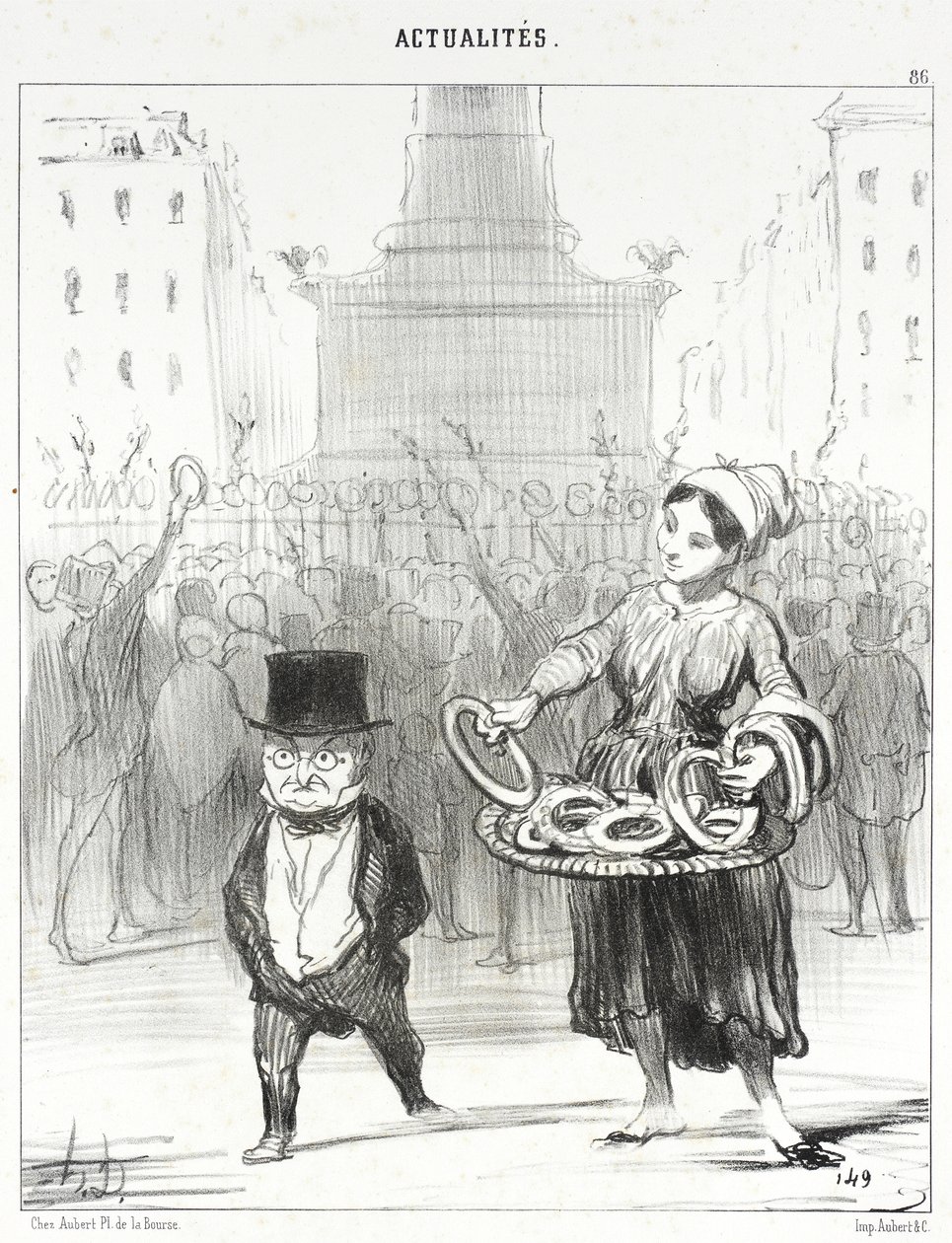Plac Bastylii autorstwa Honoré Daumier