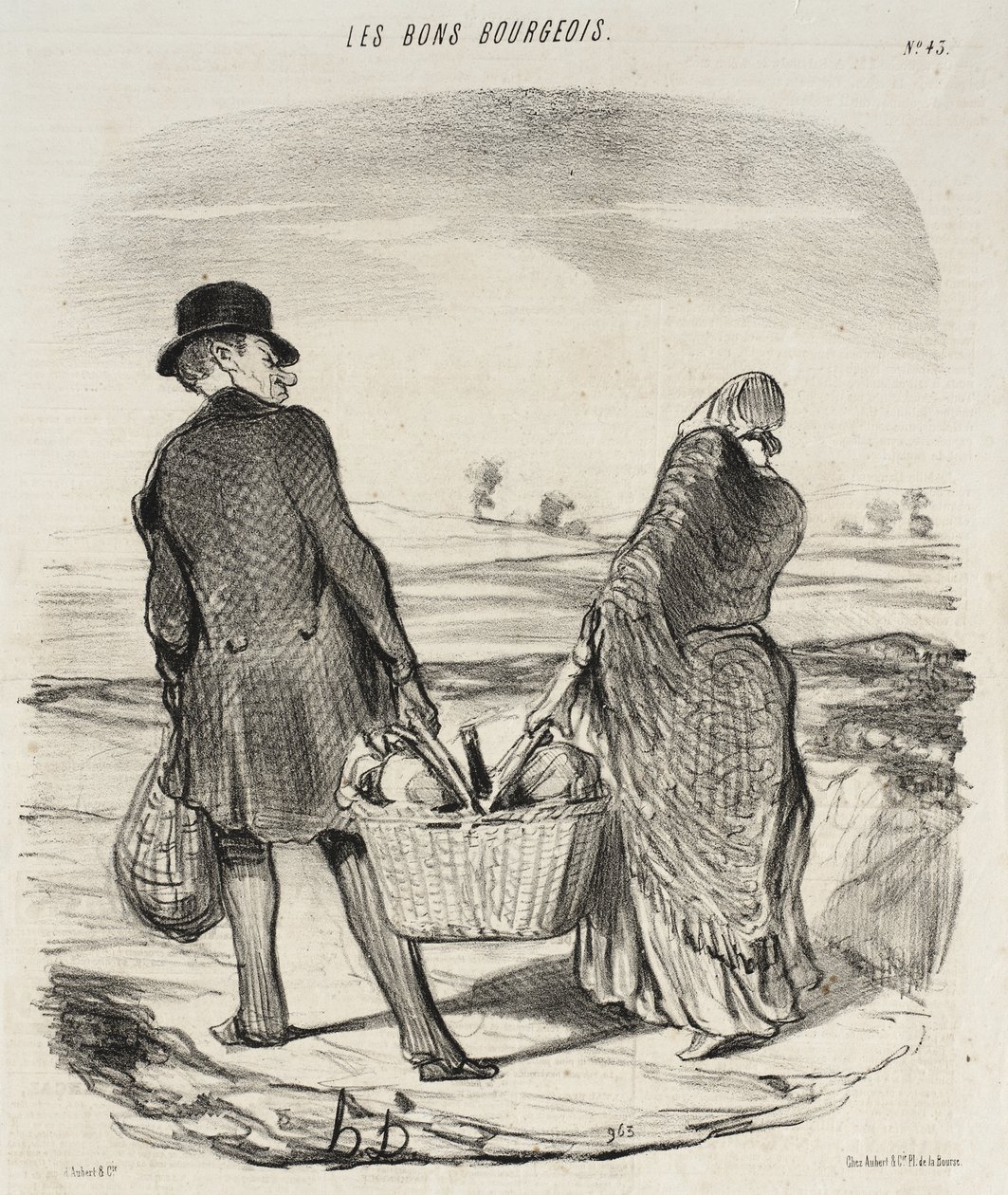 Raczej jeszcze nie uda ci się złapać mnie na tym, jak spełniam twoje fantazje... autorstwa Honoré Daumier
