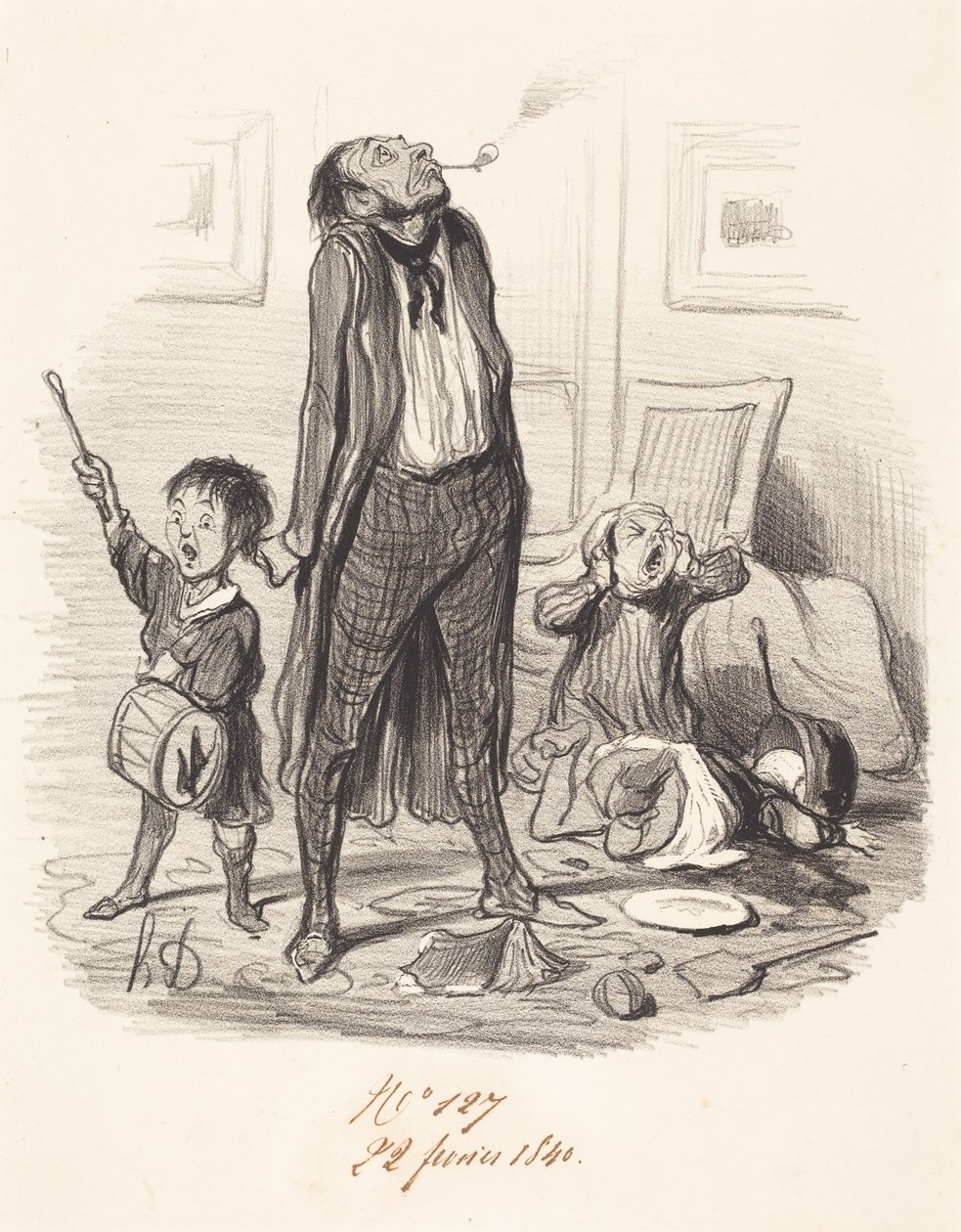 Klasyczny poeta układający eklogę... autorstwa Honoré Daumier