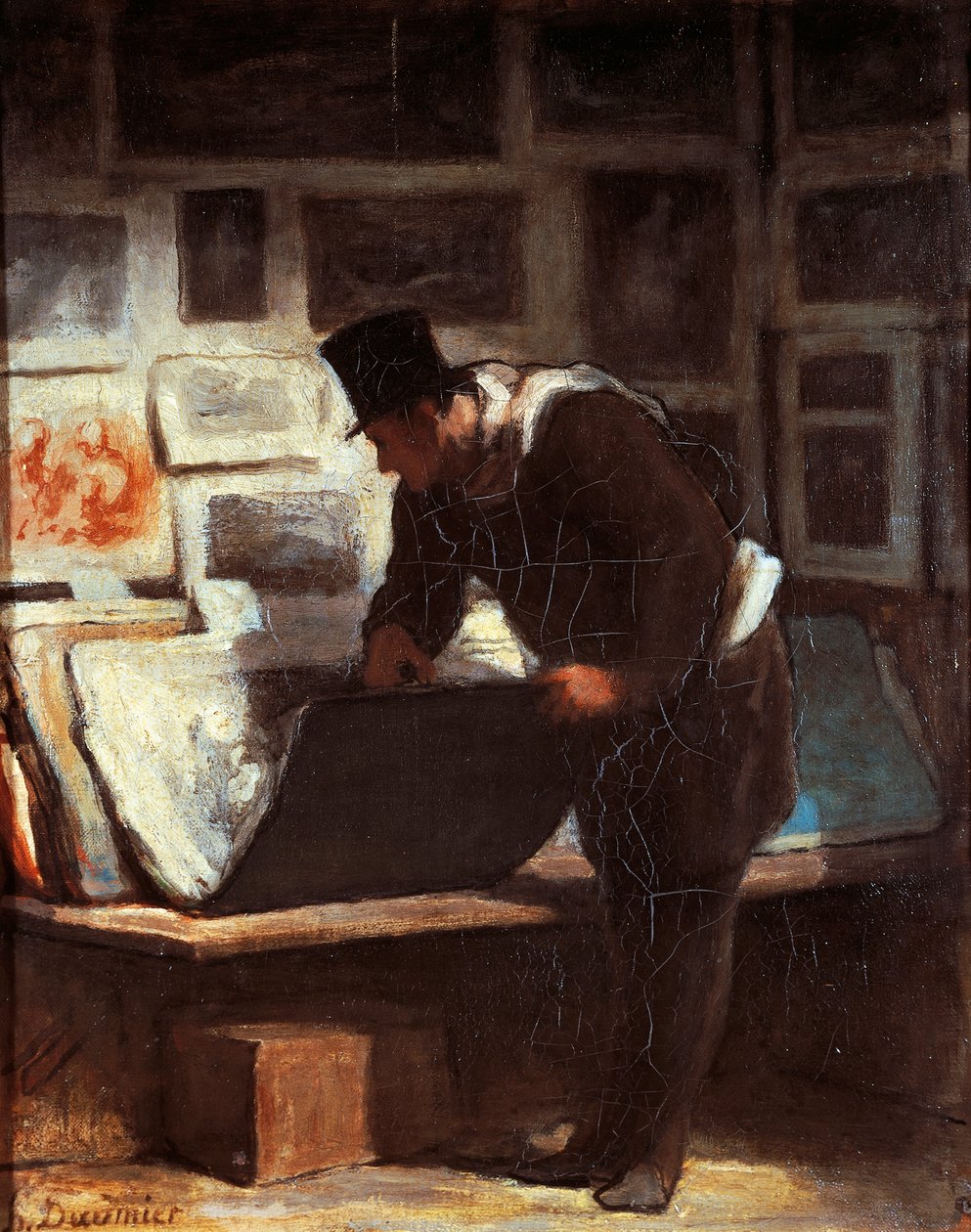 Miłośnik druku, Honore Daumier (1808-1879) autorstwa Honoré Daumier