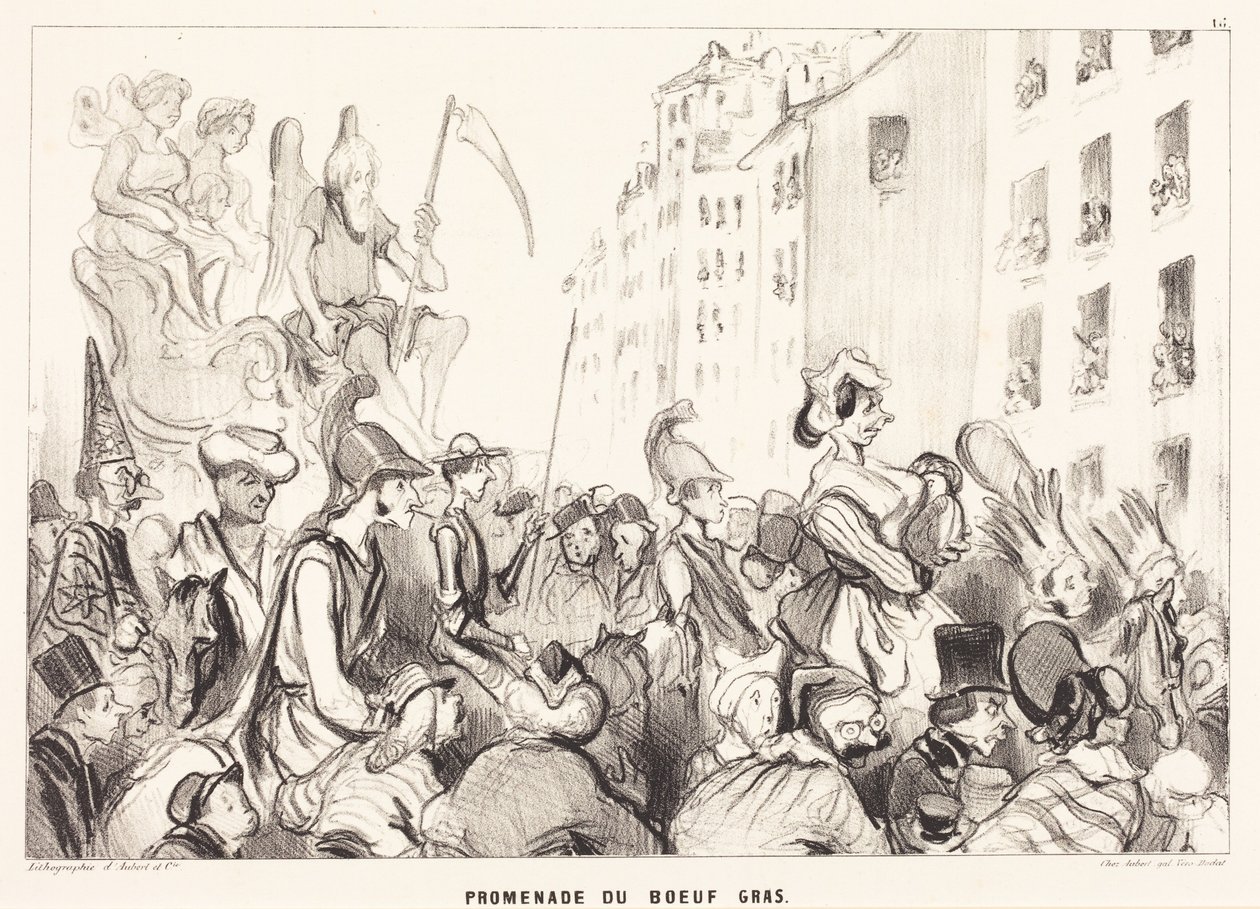Pochód tłustego wołu autorstwa Honoré Daumier