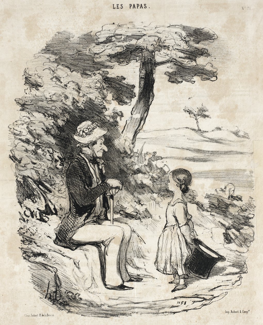 Kiedy ma się żartownisia za ojca autorstwa Honoré Daumier