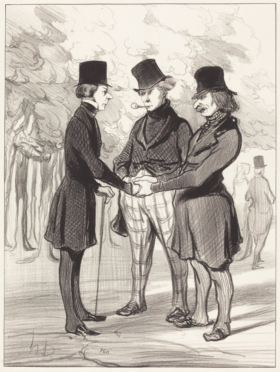 Cóż za szczęśliwe spotkanie!... To... autorstwa Honoré Daumier