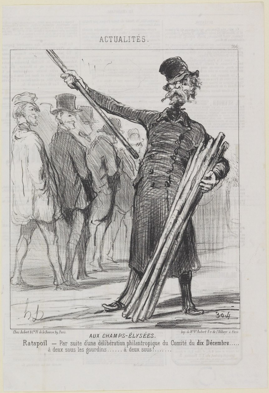 Ratapoil. Na Polach Elizejskich autorstwa Honoré Daumier