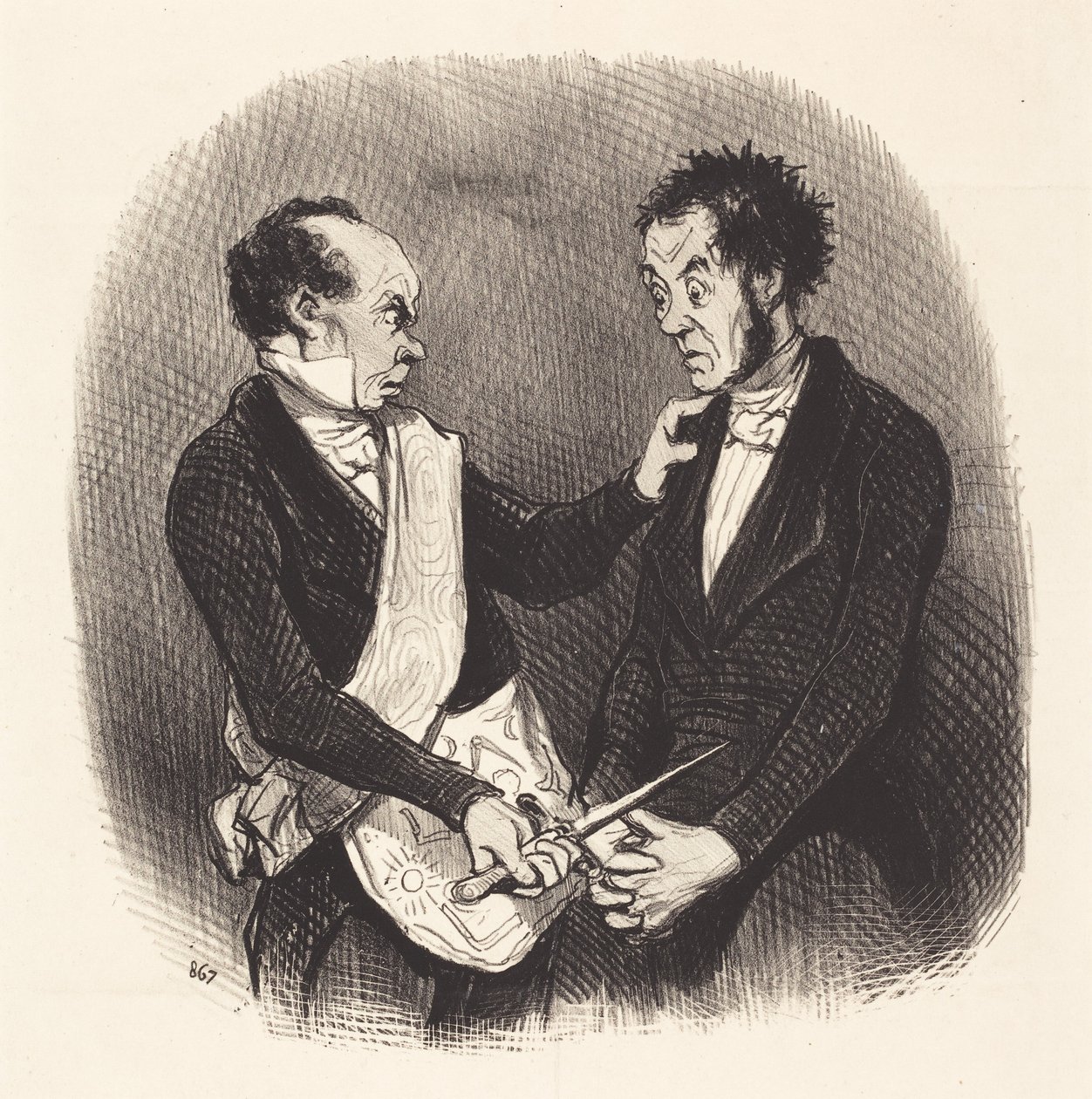 Recepcja masona autorstwa Honoré Daumier