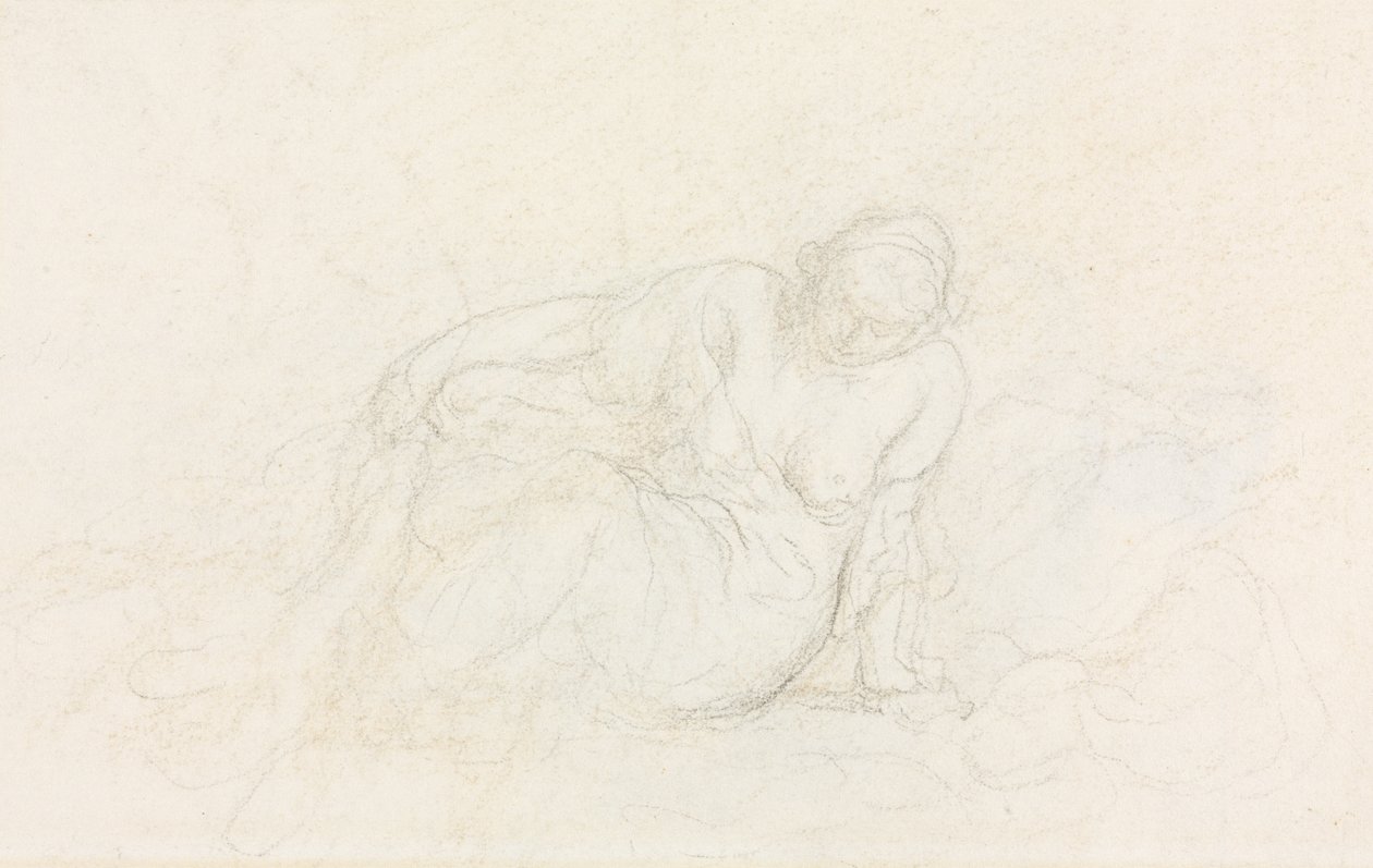 Pochylona kobieta oparta na ramieniu (verso) autorstwa Honoré Daumier