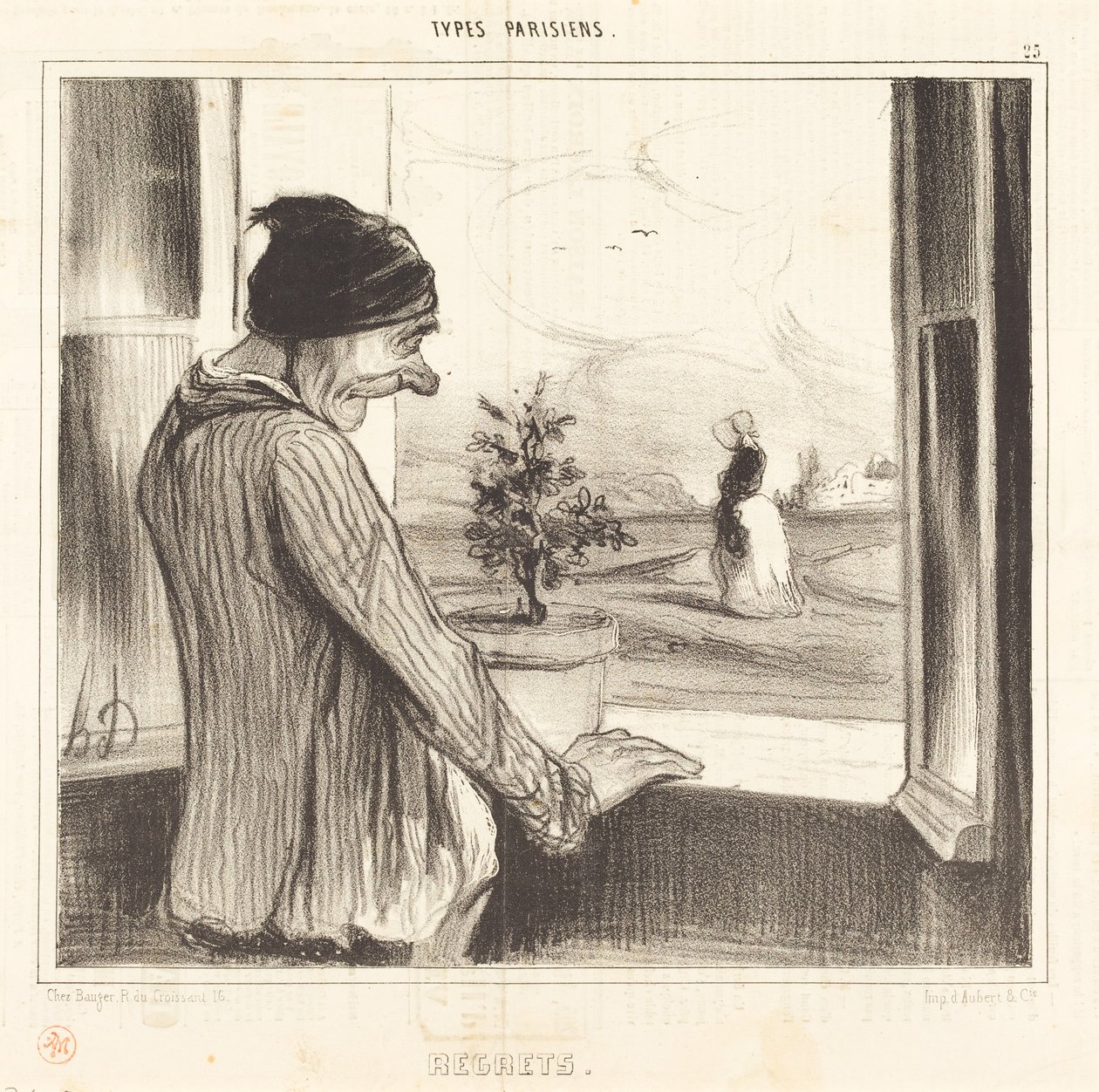 żałuje autorstwa Honoré Daumier