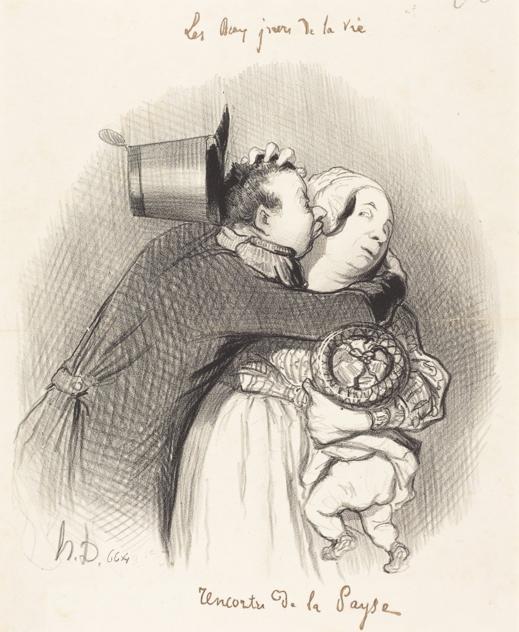 Spotkanie z chłopką autorstwa Honoré Daumier