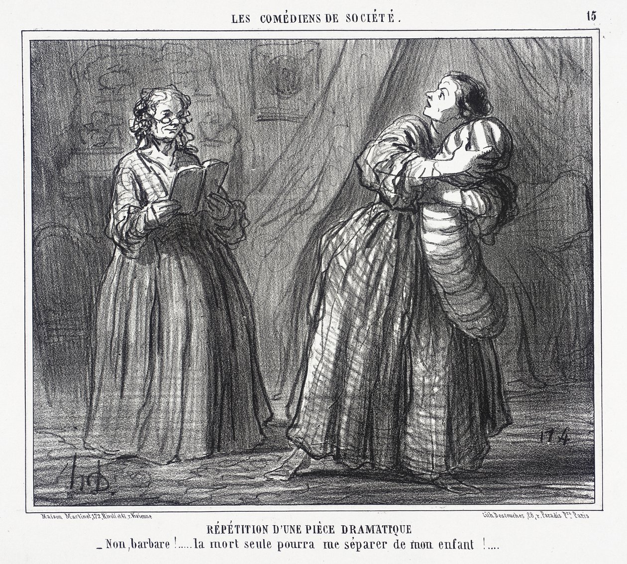 Próba sztuki dramatycznej autorstwa Honoré Daumier