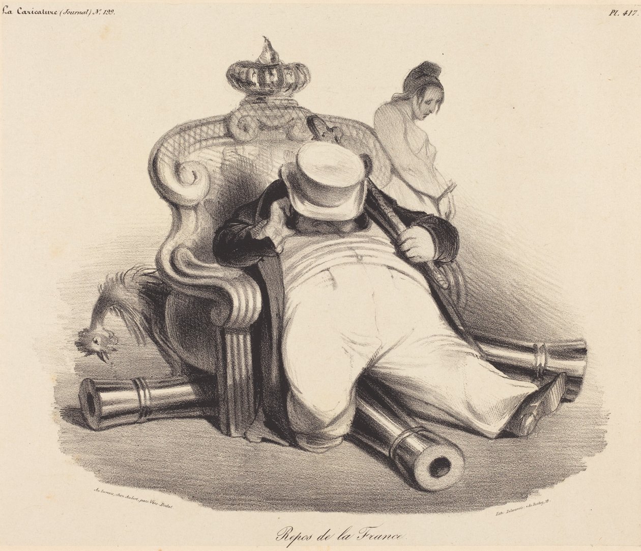 Spoczynek Francji autorstwa Honoré Daumier