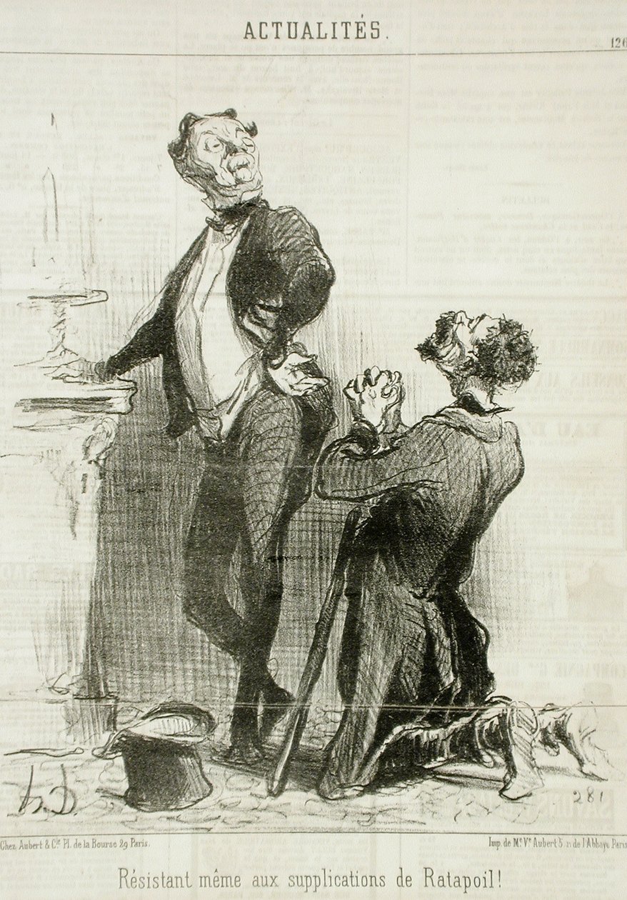 Odporny ... na błagania Ratapoila autorstwa Honoré Daumier
