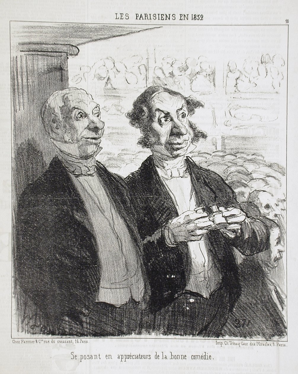 Pozując na znawców... autorstwa Honoré Daumier