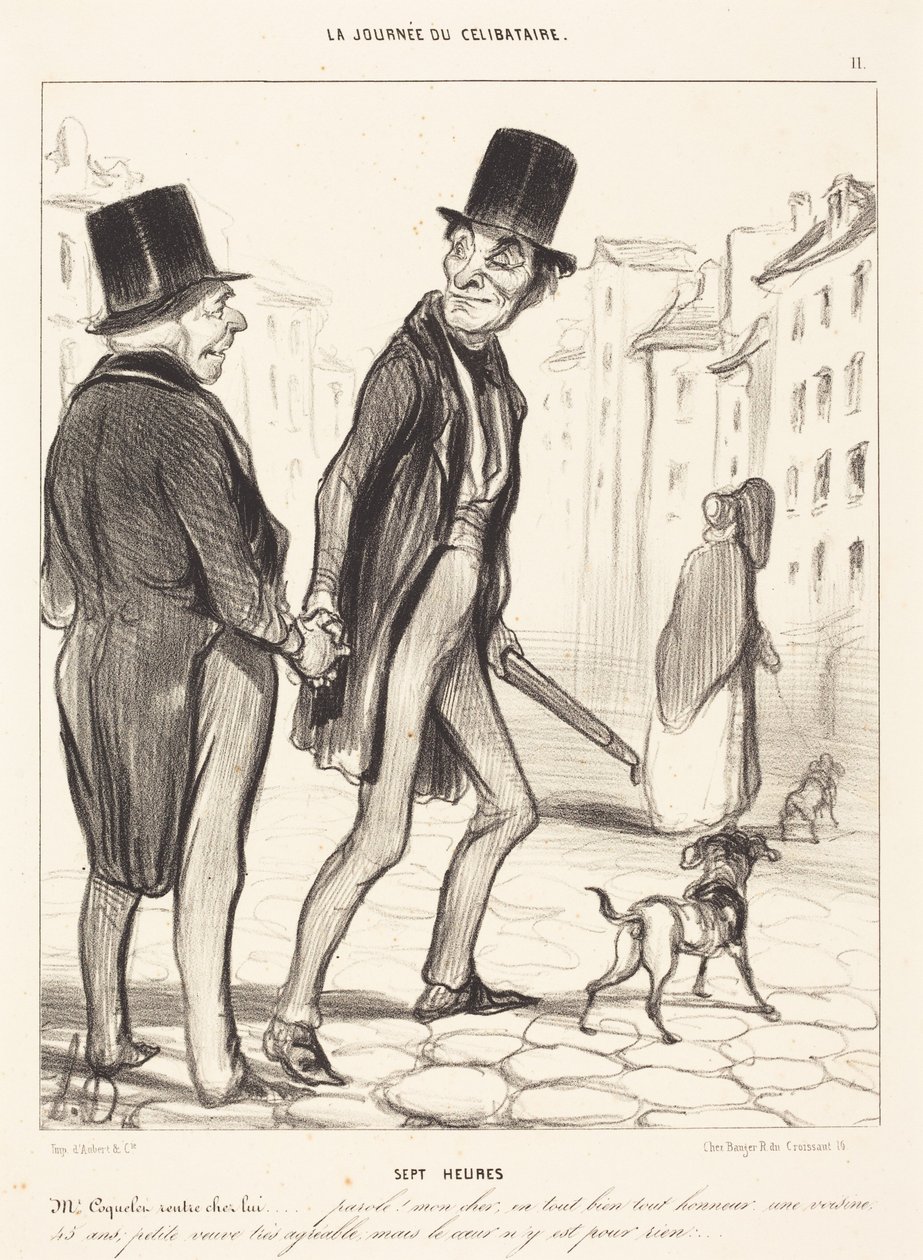 Siódma godzina autorstwa Honoré Daumier