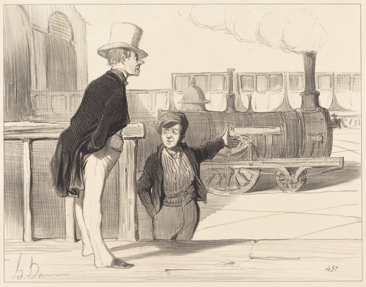 Czy moja maszyna jest dobra? Chyba tak... autorstwa Honoré Daumier