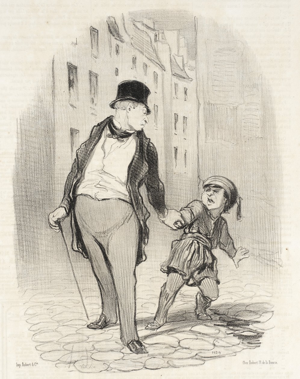 Jeśli nie przyjdziesz do szkoły szybciej niż tak autorstwa Honoré Daumier