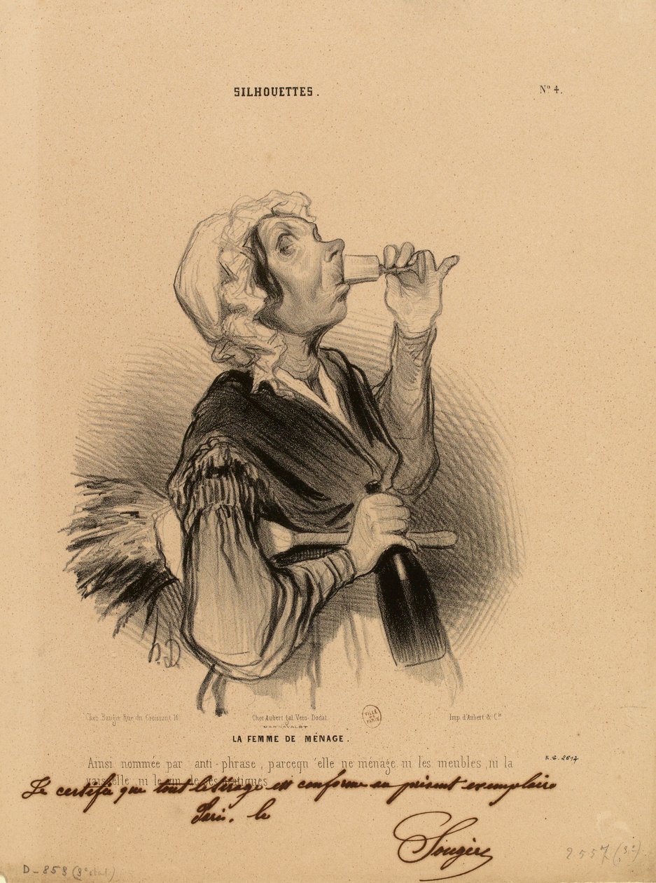 Sylwetki nr 4: Sprzątaczka. - Tak nazwana przez antyfrazę... autorstwa Honoré Daumier