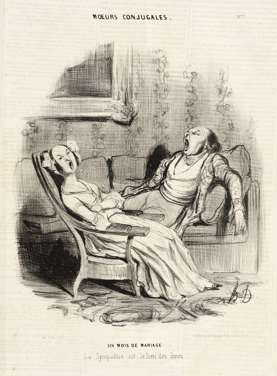 Sześć miesięcy małżeństwa autorstwa Honoré Daumier