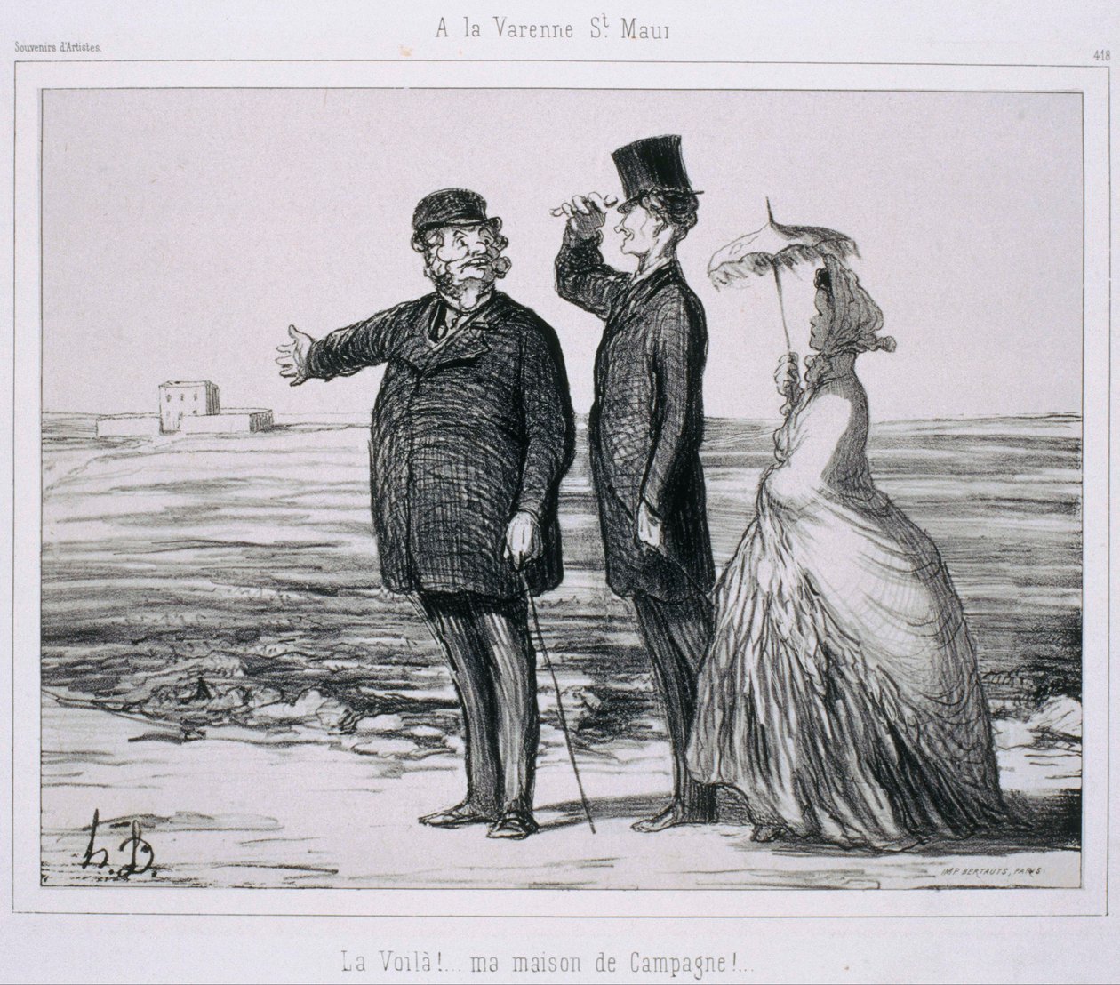 Wspomnienia artystów: W La Varenne-Saint-Maur autorstwa Honoré Daumier