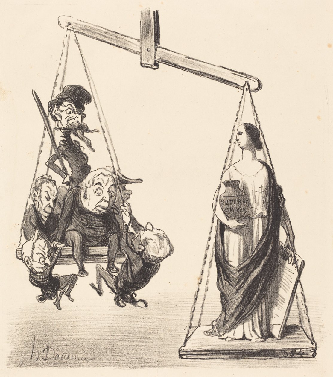 Powszechne prawo wyborcze autorstwa Honoré Daumier