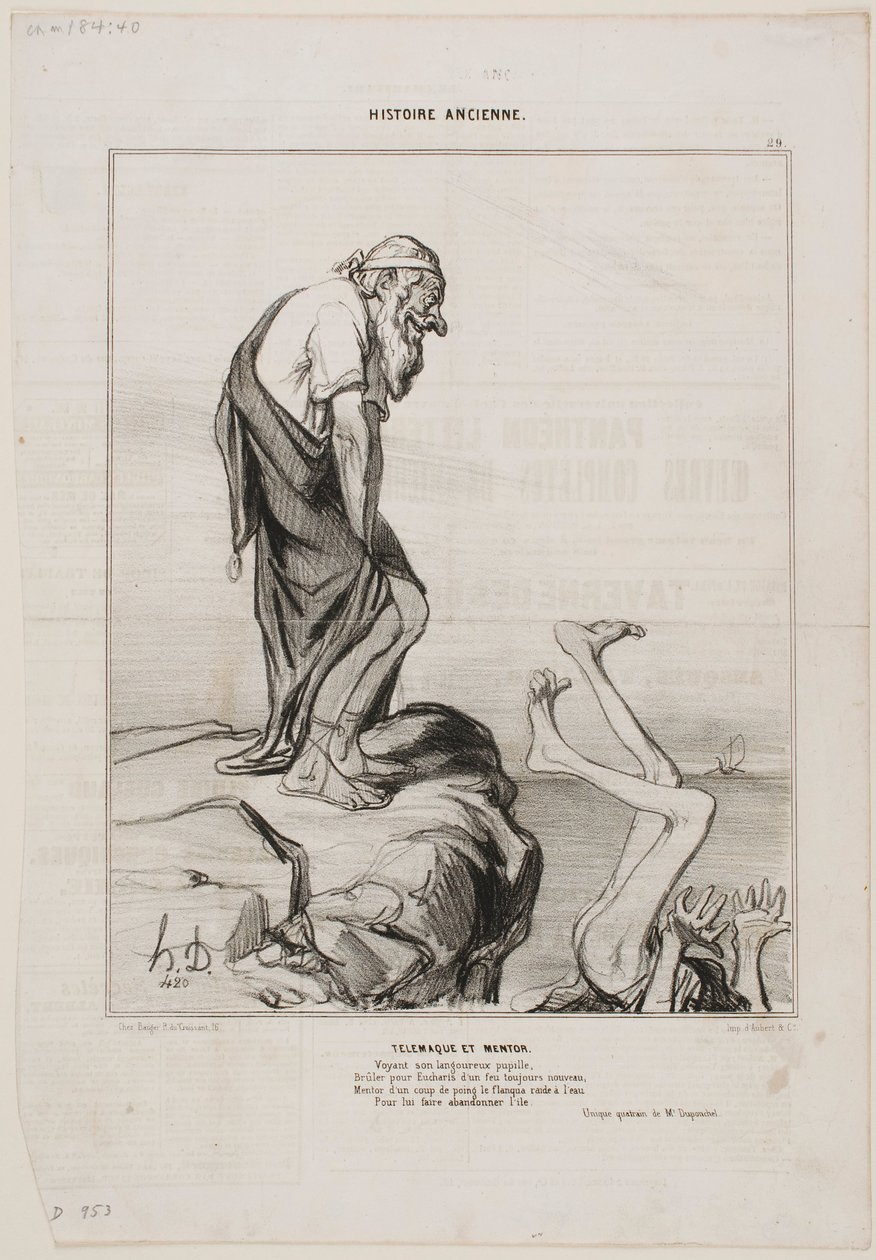 Telemach i Mentor autorstwa Honoré Daumier