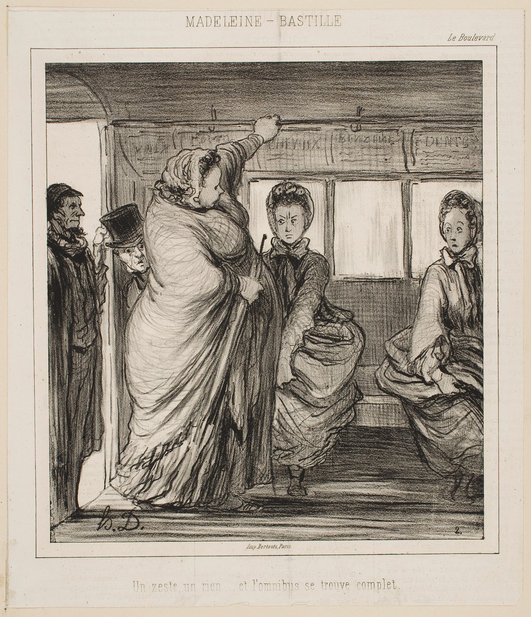 Linia autobusowa Madeleine-Bastille autorstwa Honoré Daumier
