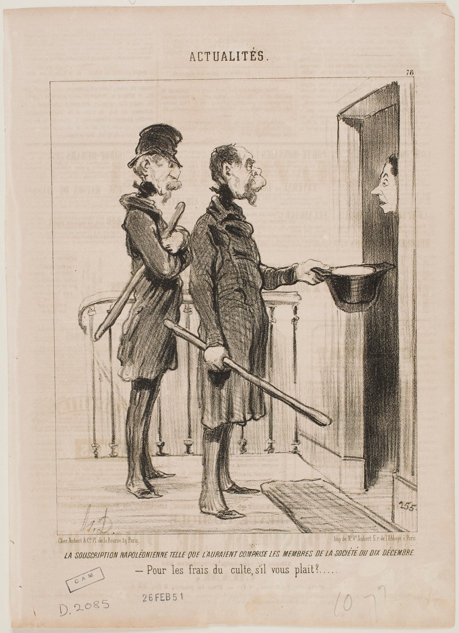 Subskrypcja napoleońska autorstwa Honoré Daumier