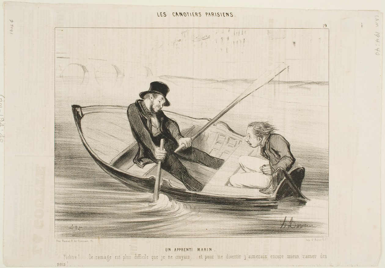 Niedoświadczony marynarz autorstwa Honoré Daumier