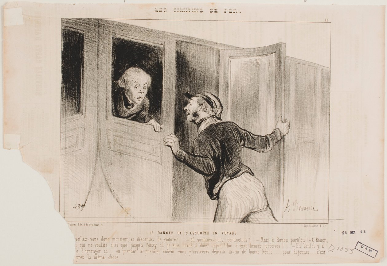 Niebezpieczeństwo sennej wycieczki autorstwa Honoré Daumier