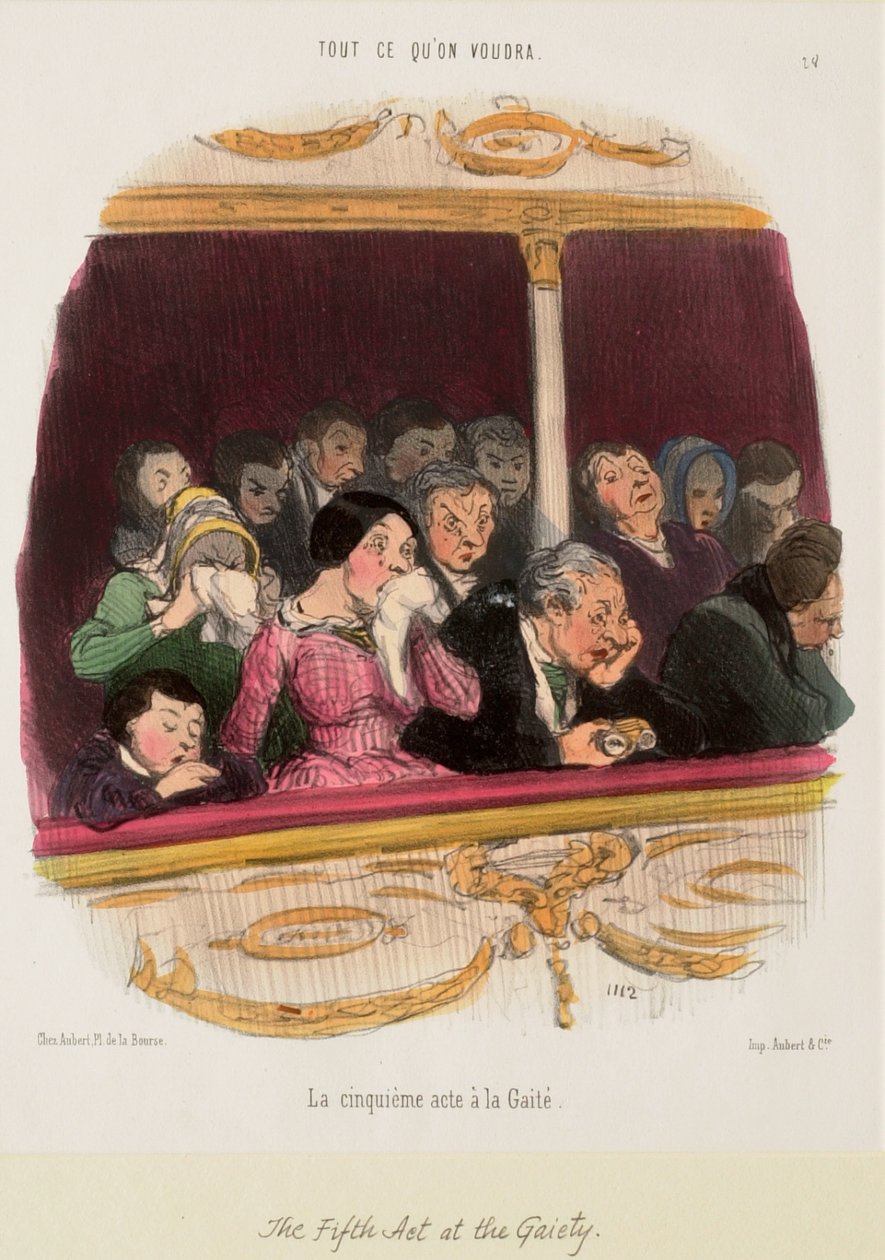 Akt piąty w Gaiety autorstwa Honoré Daumier