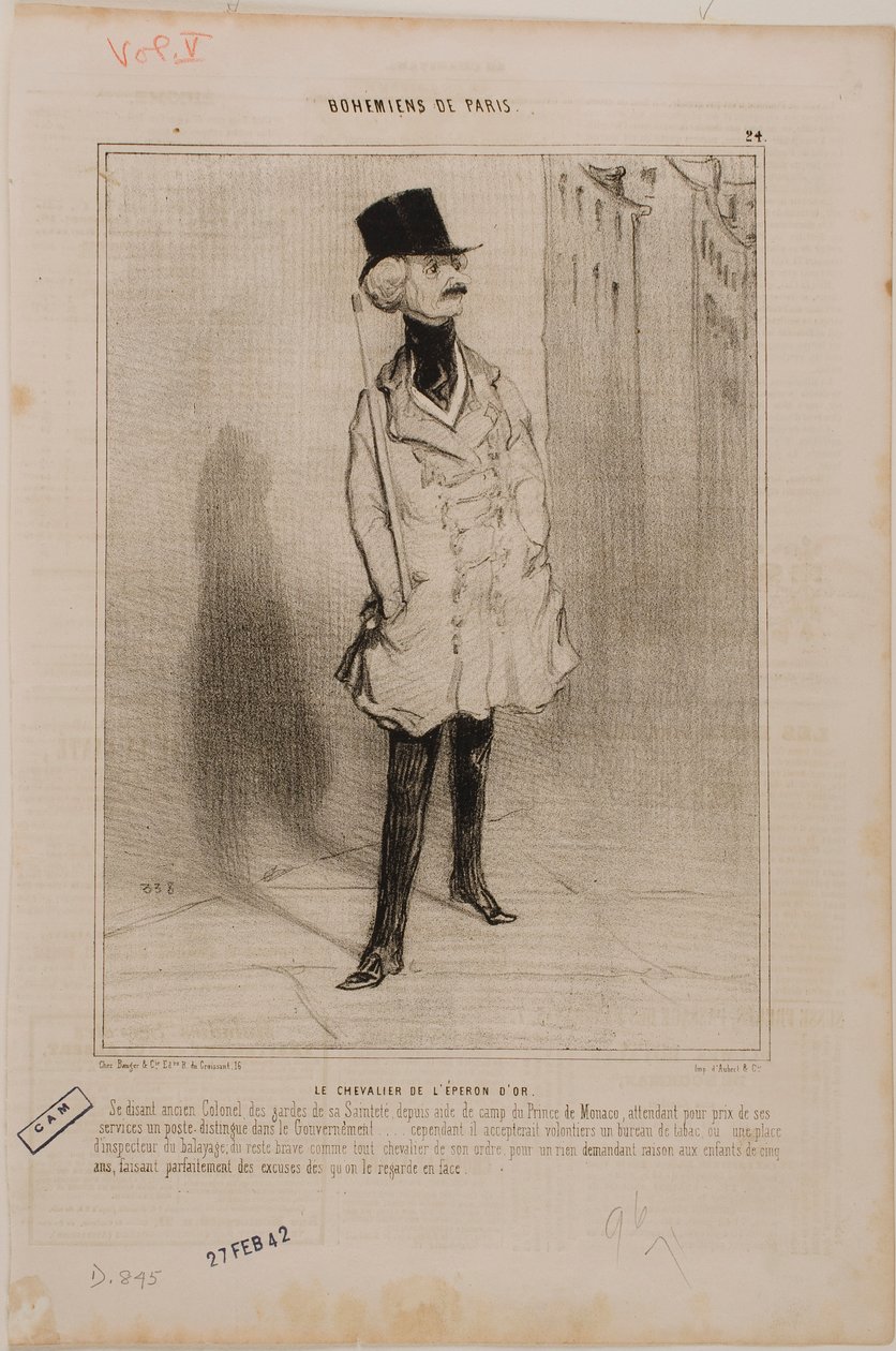 Rycerz Złotej Ostrogi autorstwa Honoré Daumier