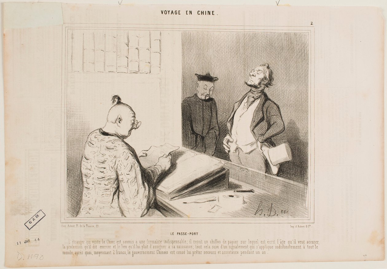 Paszport autorstwa Honoré Daumier