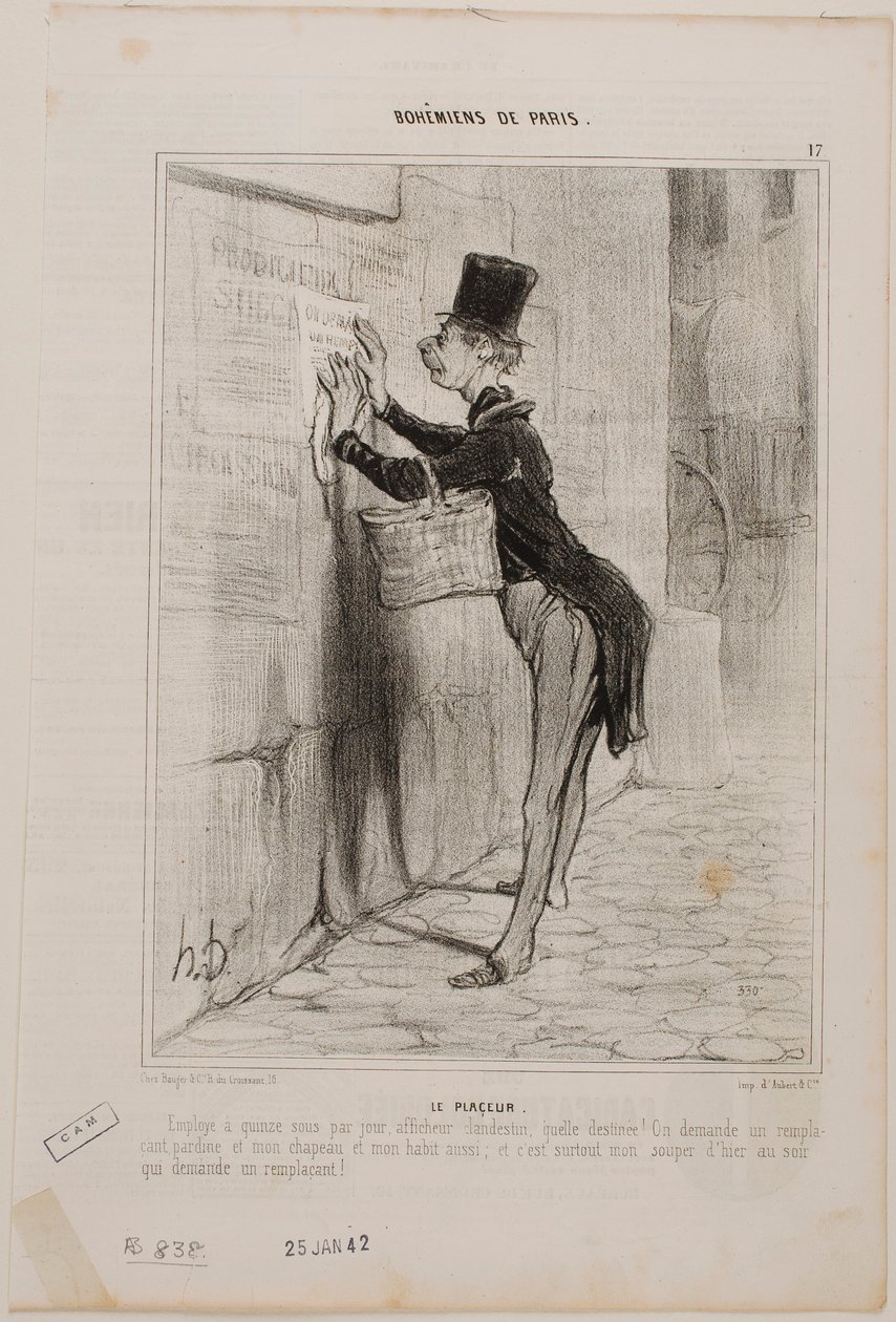 Człowiek od plakatów autorstwa Honoré Daumier
