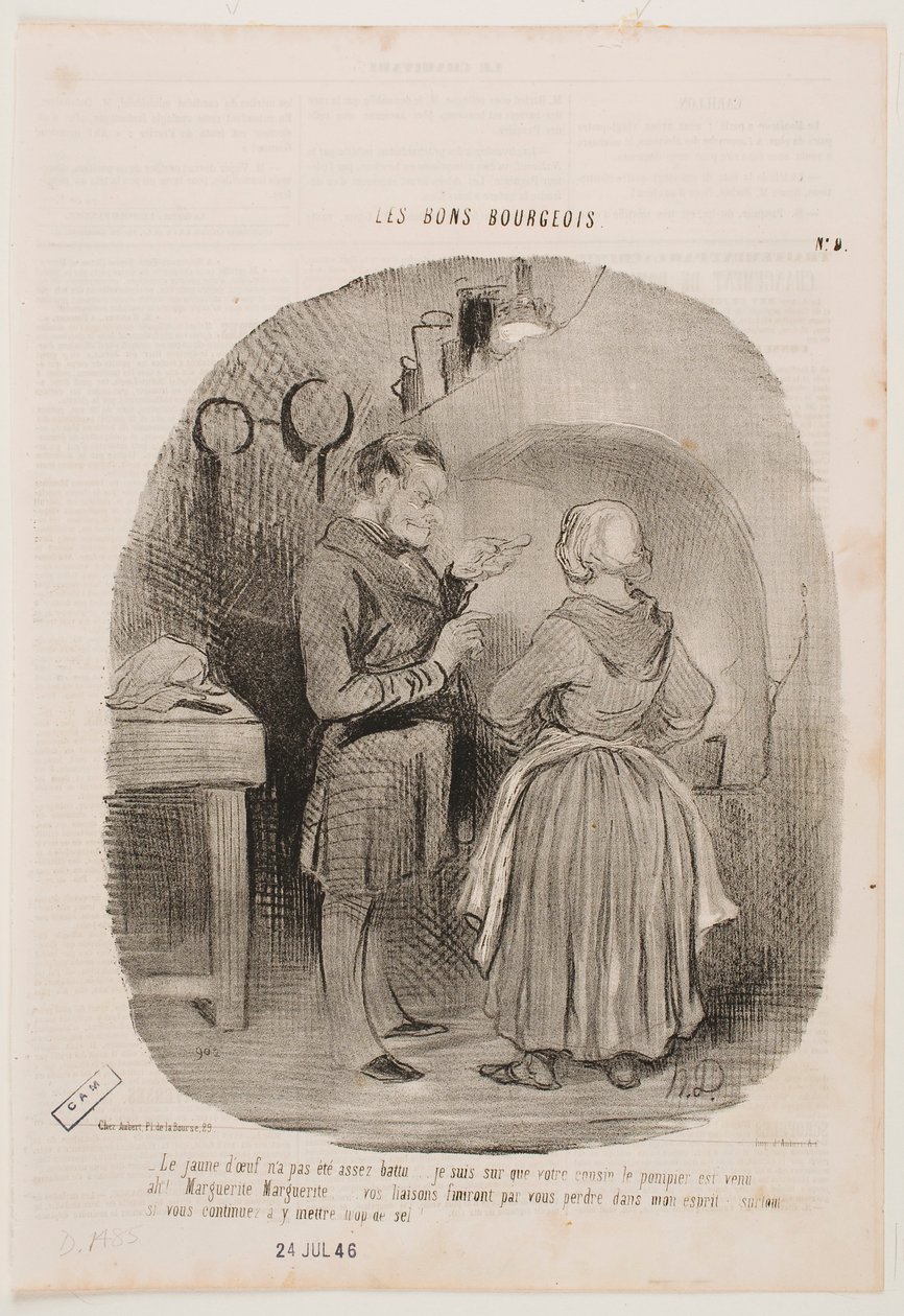 Żółtko nie jest wystarczająco ubite. autorstwa Honoré Daumier