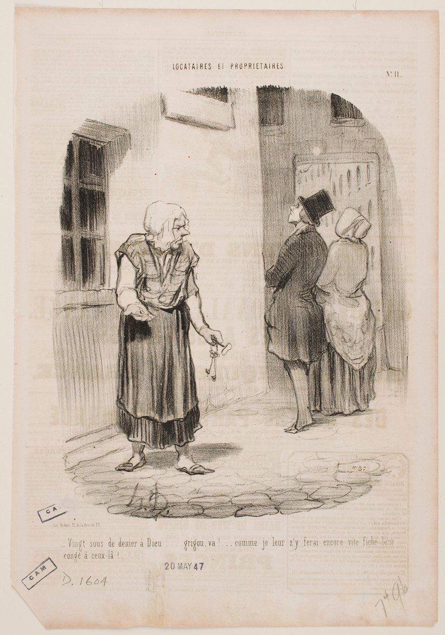 Ostatnie dwadzieścia centów poszło do Boga... Scrooge... autorstwa Honoré Daumier