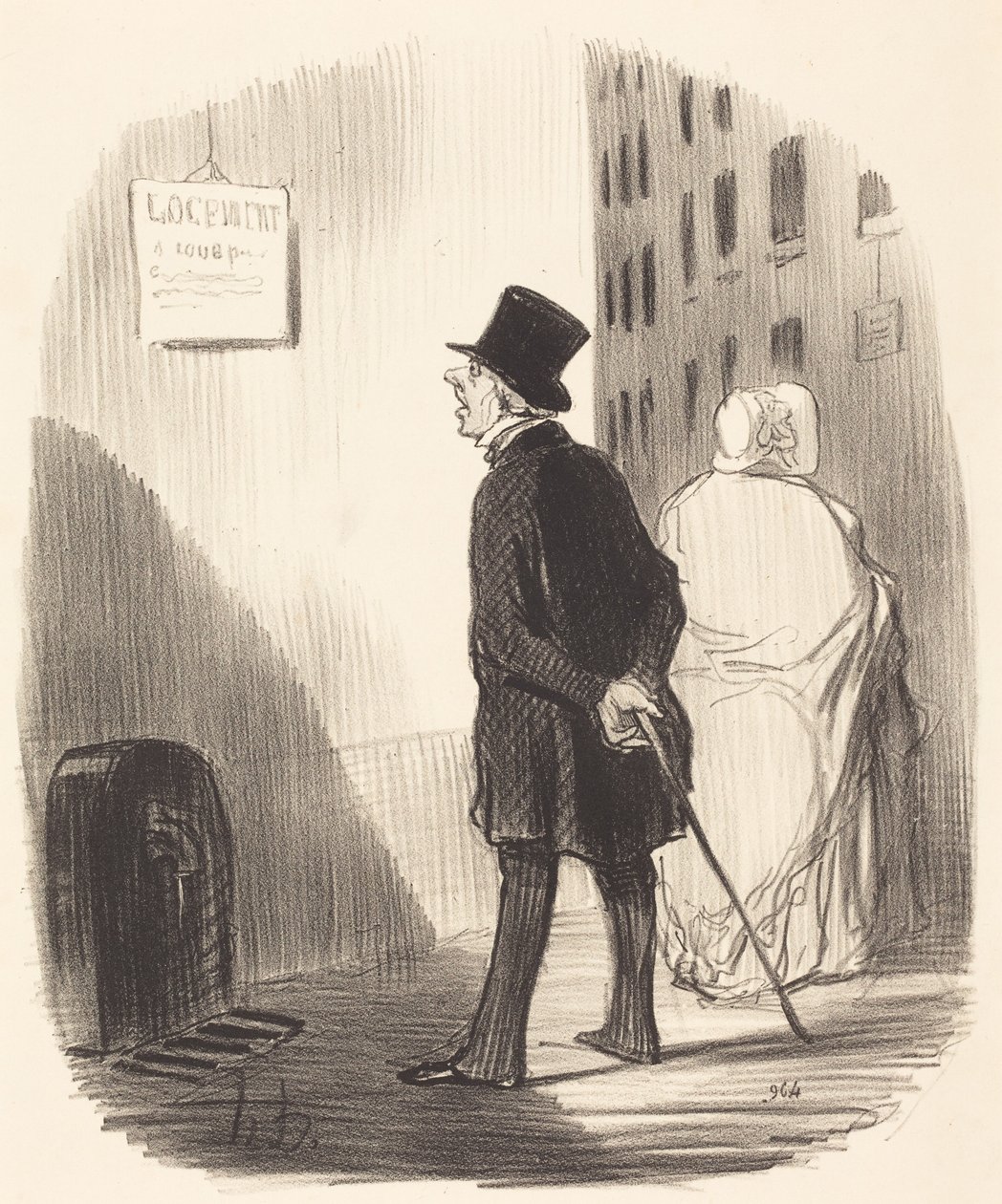 O, oto tabliczka, którą minęła moja żona... autorstwa Honoré Daumier