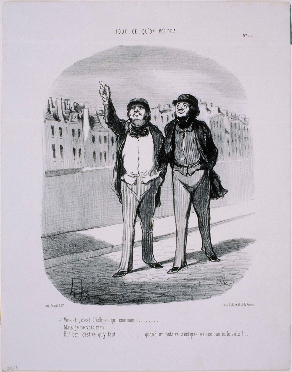 Cokolwiek zechcemy: Zaćmienie zaczyna się... autorstwa Honoré Daumier
