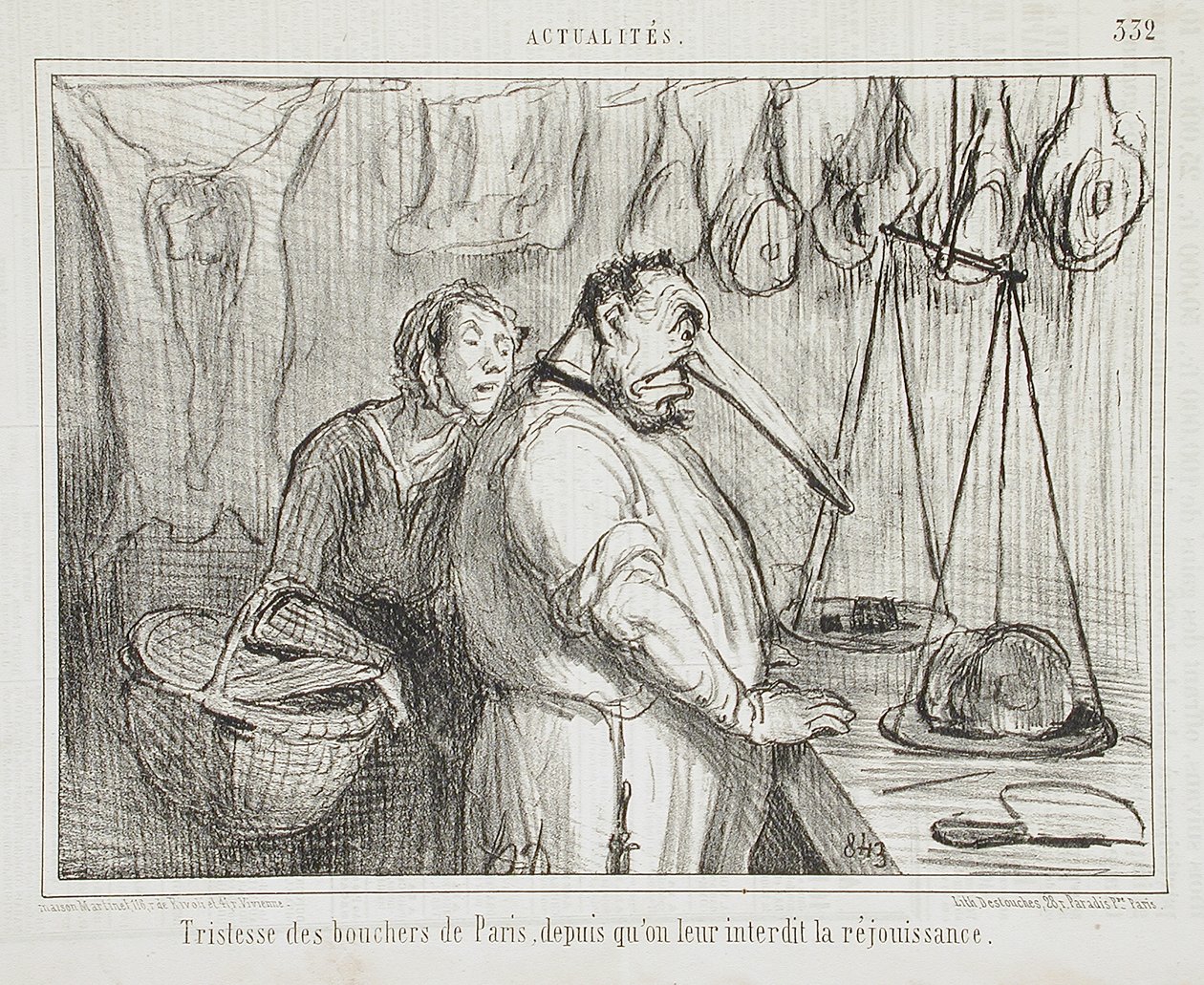 Smutek paryskich rzeźników... autorstwa Honoré Daumier