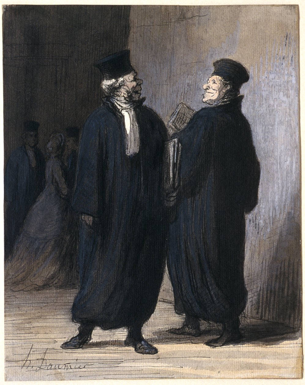 Dwaj koledzy autorstwa Honoré Daumier