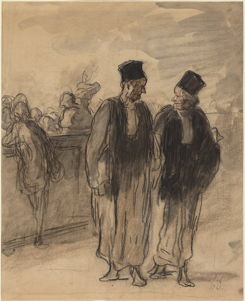 Dwaj prawnicy autorstwa Honoré Daumier