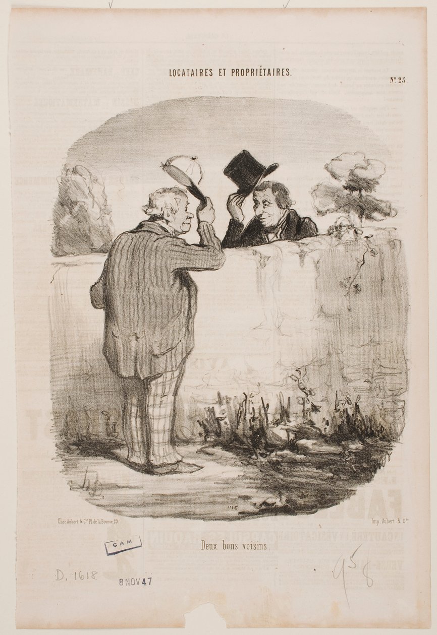 Dwóch dobrych sąsiadów autorstwa Honoré Daumier