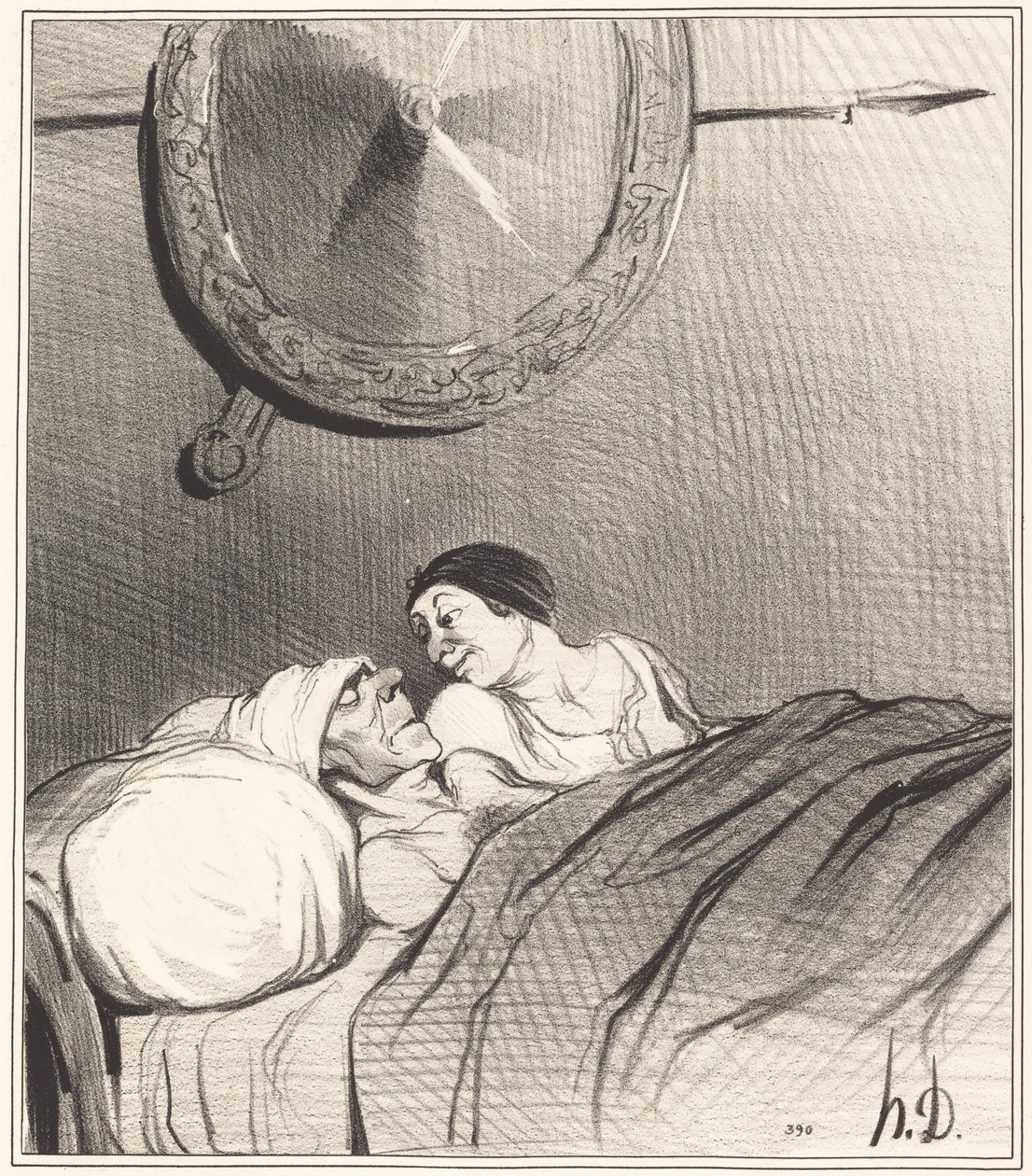 Odyseusz i Penelope autorstwa Honoré Daumier