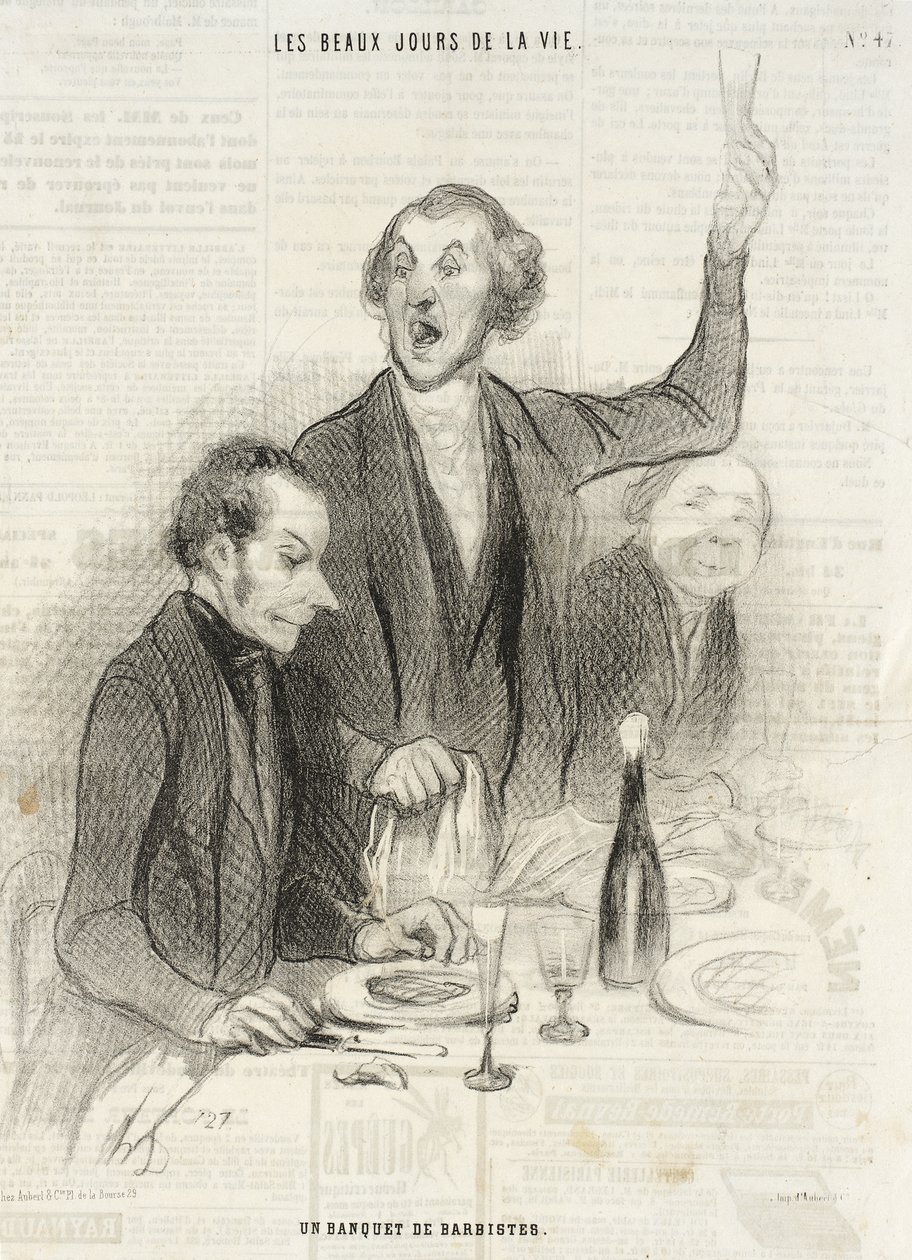 Uczta cyrulików autorstwa Honoré Daumier