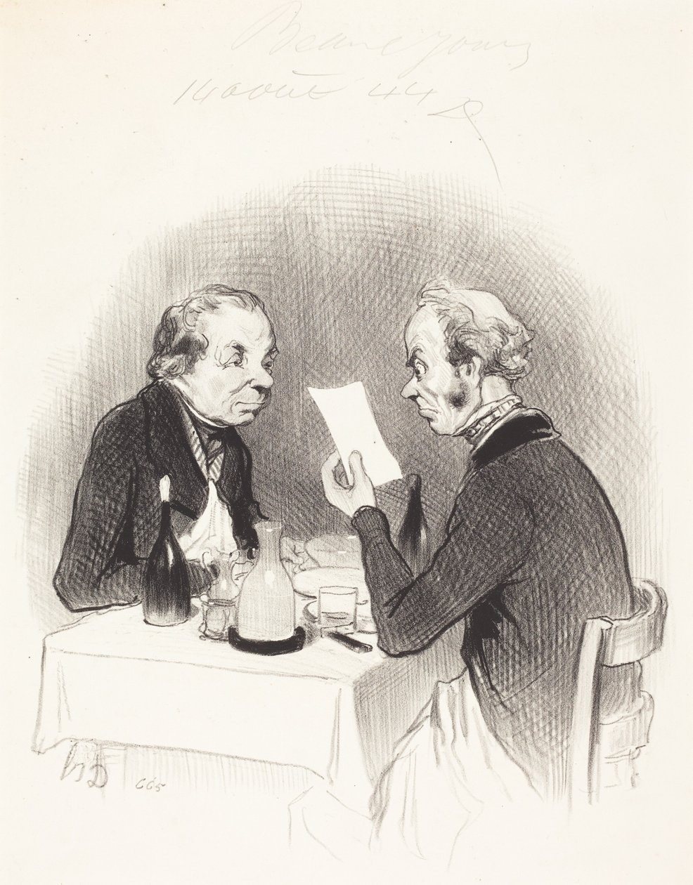Skromna kolacja autorstwa Honoré Daumier