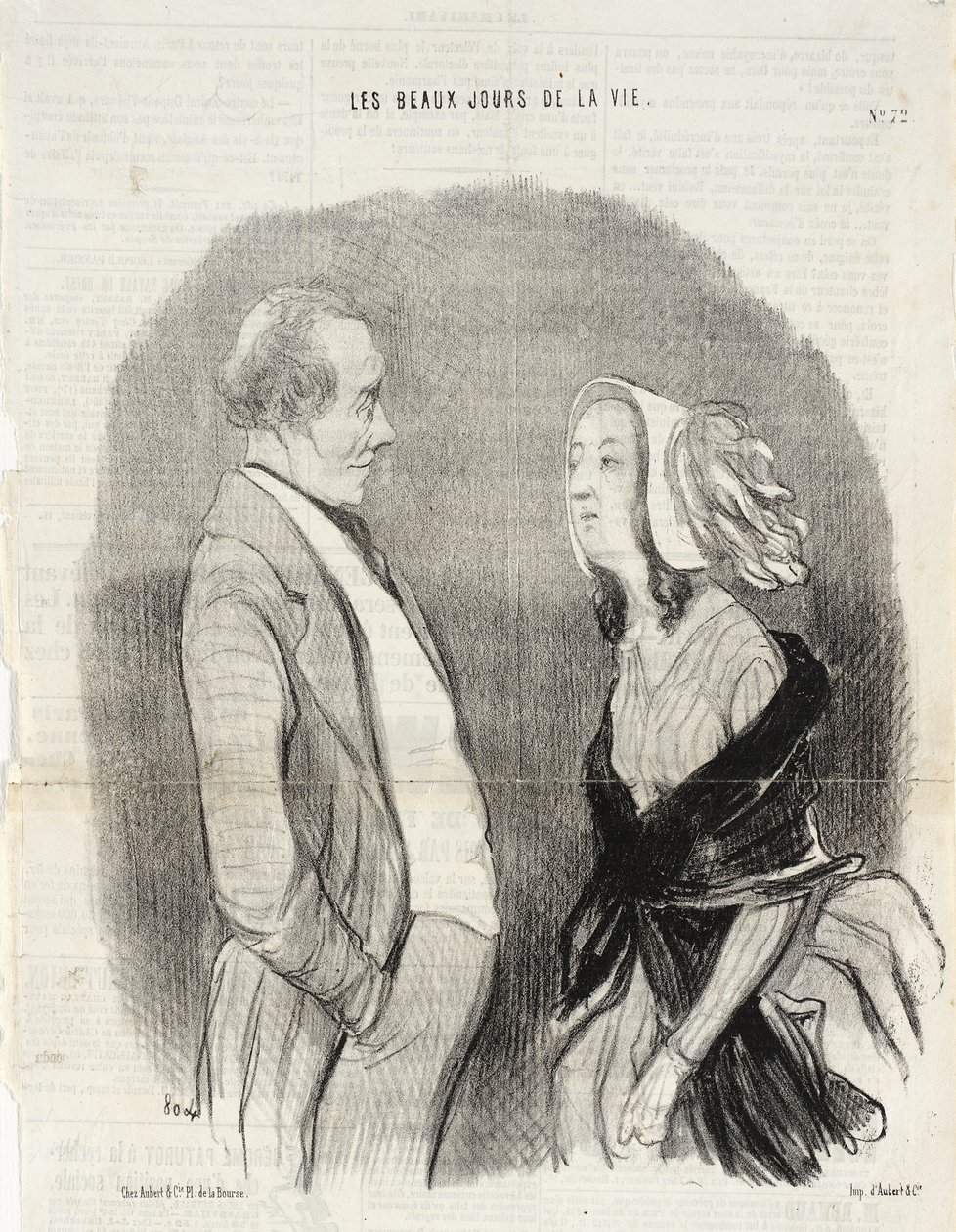 Zaręczyny artysty autorstwa Honoré Daumier